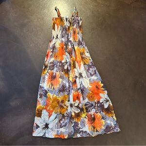 Midi floral 100% cotton sundress- one size, Cyn by Cynthia Mehra